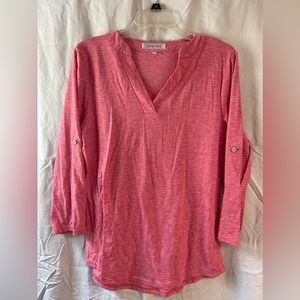 Quarter Sleeve Pink Blouse Top